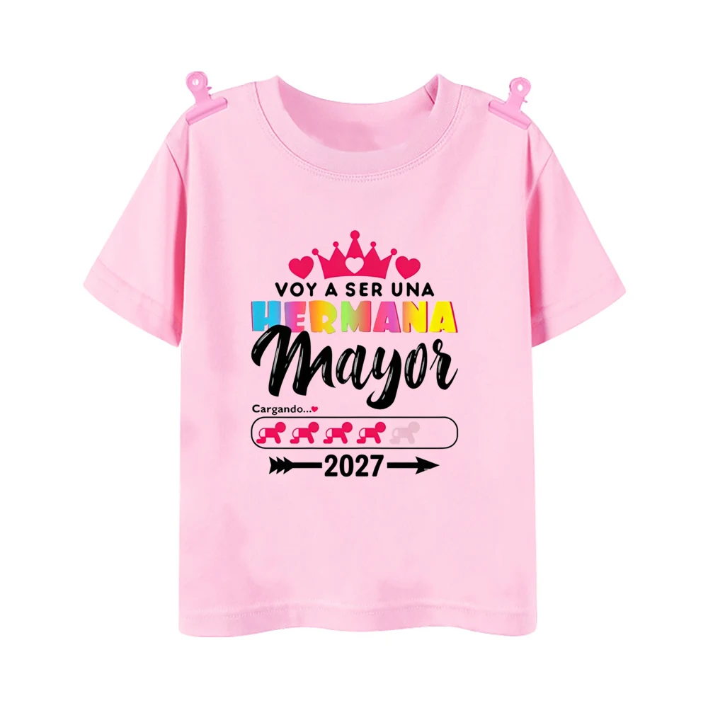 Camiseta infantil para anuncio de embarazo: serás hermana - imagen 2