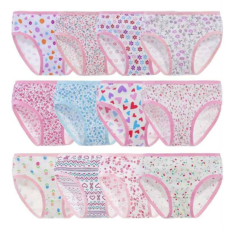 Calzoncillos de algodón con estampado floral para niñas