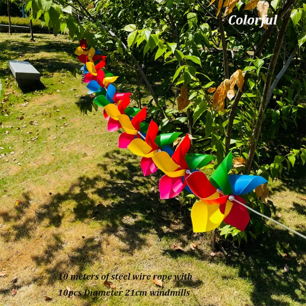 Molinete de viento infantil de colores con cuerda de acero - imagen 2