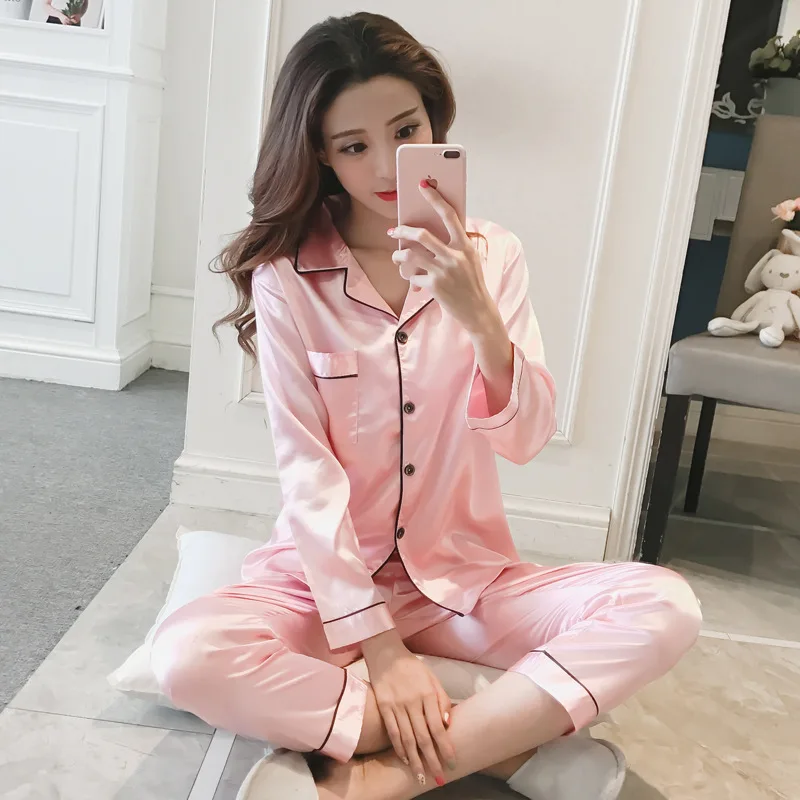 Pijama seda fría de dos piezas para estar en casa - imagen 2