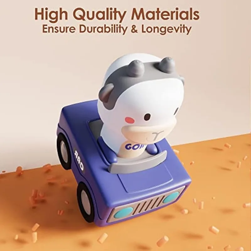 Press and Go juguete de coche fricción con animales para niños - imagen 4