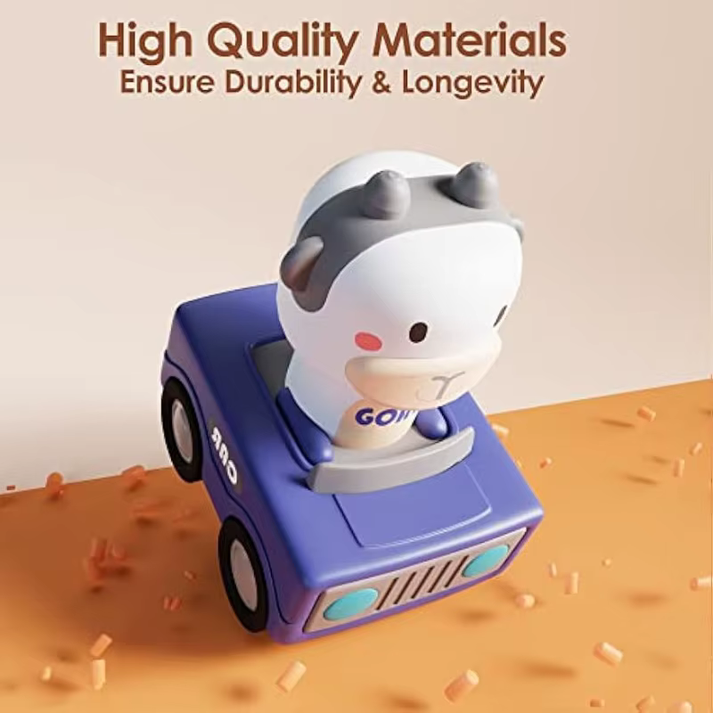 Press and Go juguete de coche fricción con animales para niños - imagen 4