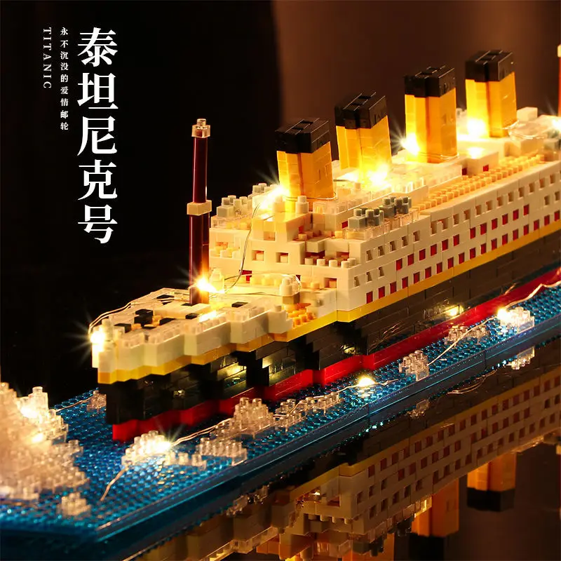Titanic: set construcción mini barco lujo iceberg para niños - imagen 2
