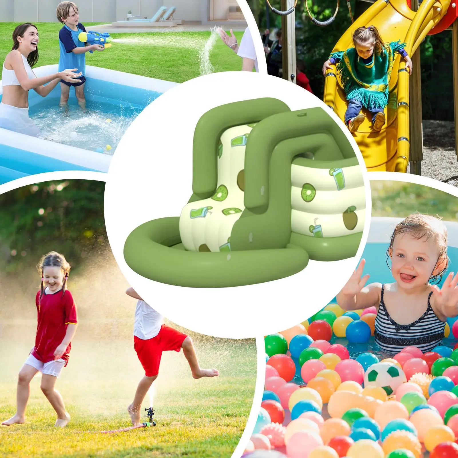 Tobogán inflable acuático para piscina: juguete de natación - imagen 5
