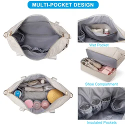 Bolsa de pañales para bebé con cambiador – Set de 3 unidades para viaje
