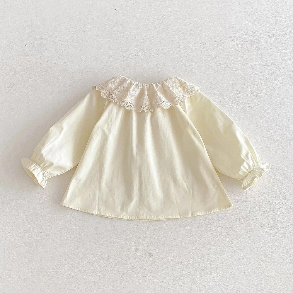 Camisa de algodón con volantes para bebé niña – Primavera - imagen 3