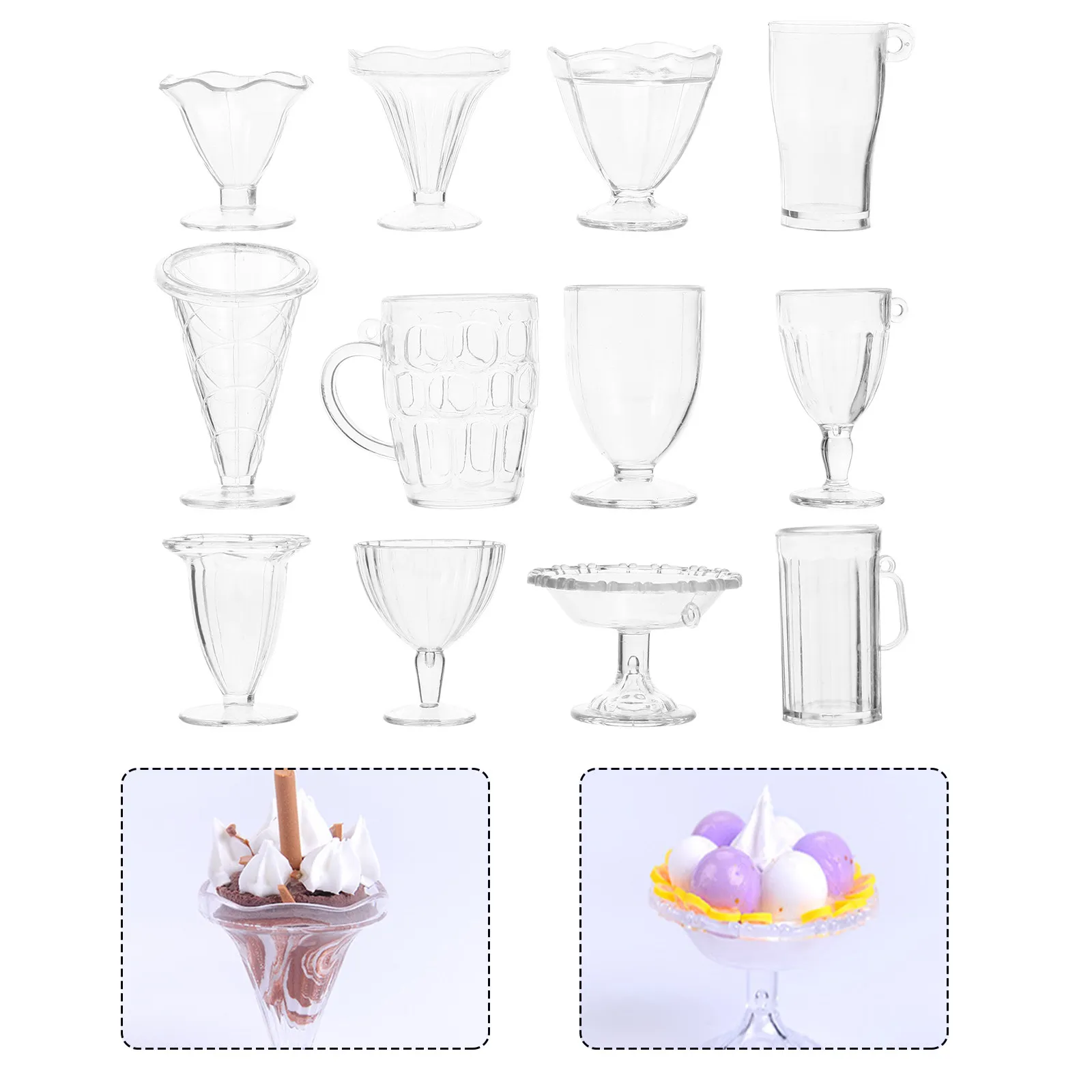 Juego de helado educativo imitación con tazones plásticos