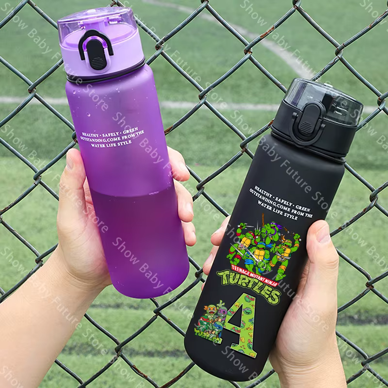 Botella de agua portátil Tortugas Ninja para adultos y deporte - imagen 4