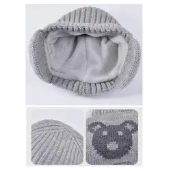 Gorro de invierno con forro polar y bufanda para niños