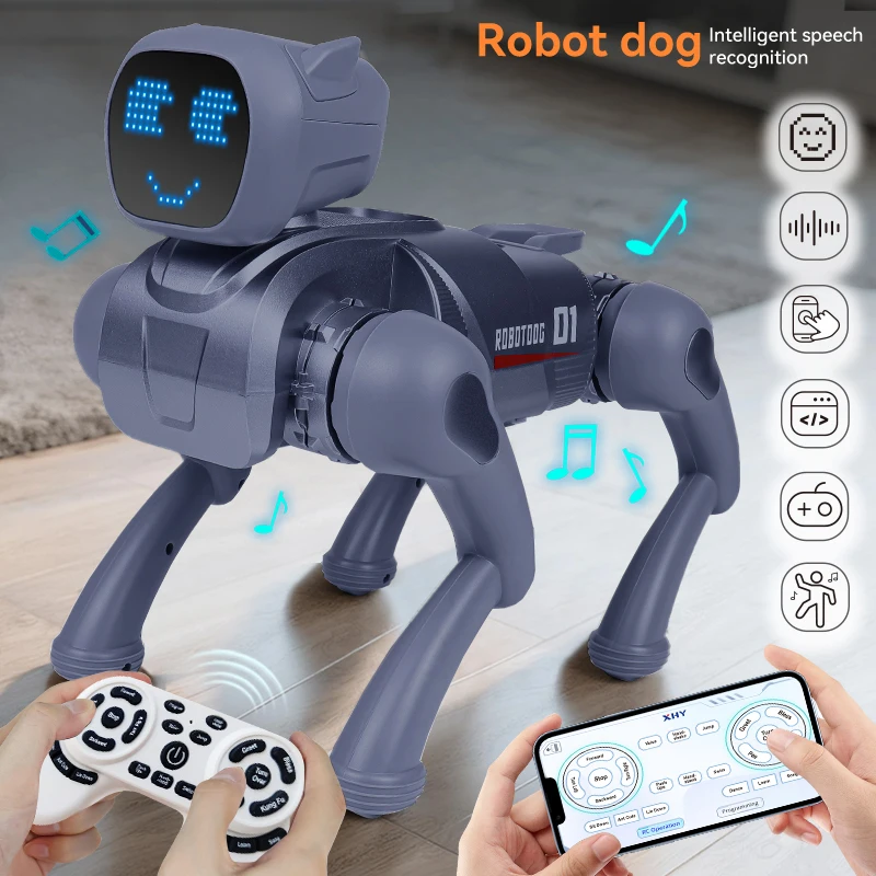 Robot perro programable con luz y control remoto para niños - imagen 3