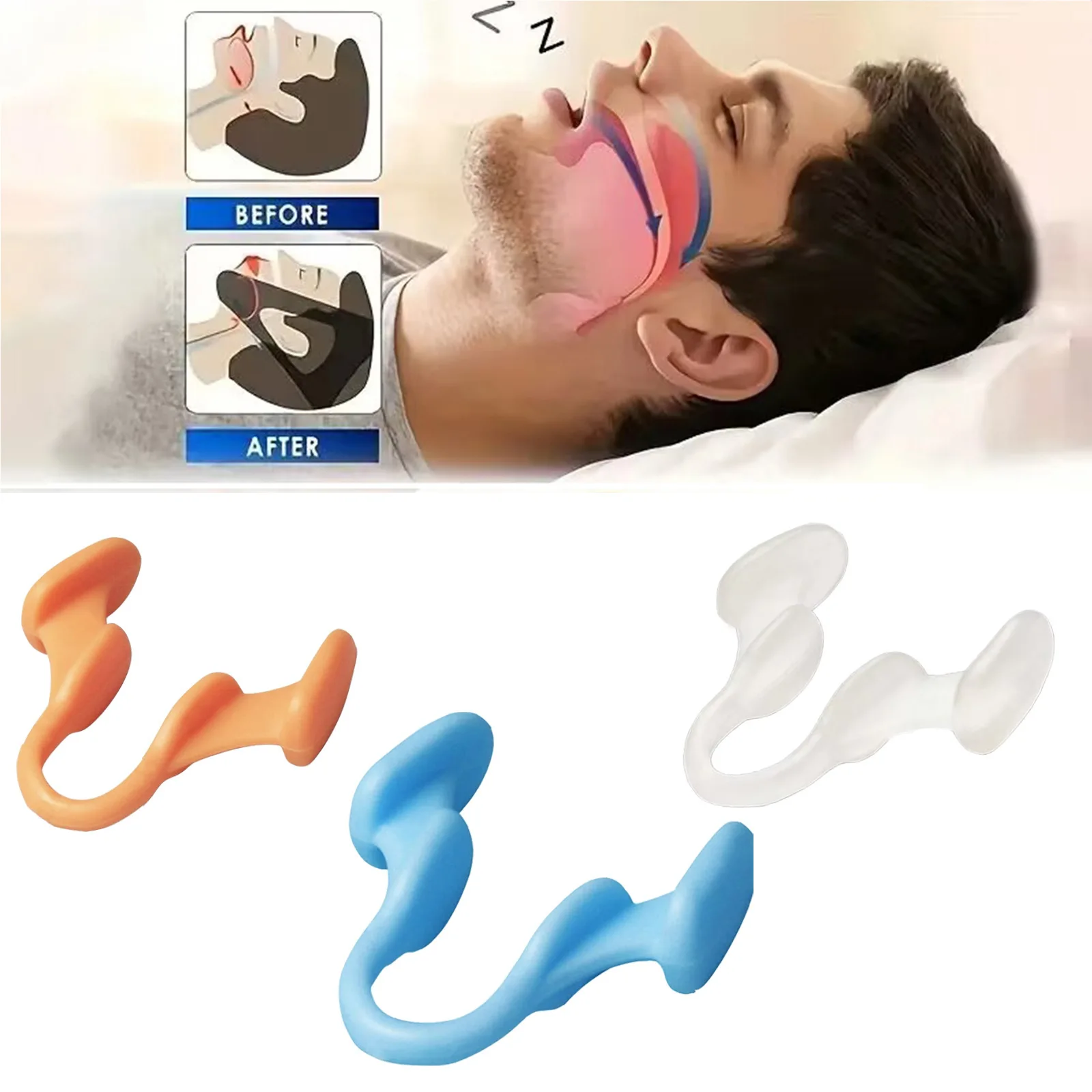 Clip nasal de silicona antirronquidos