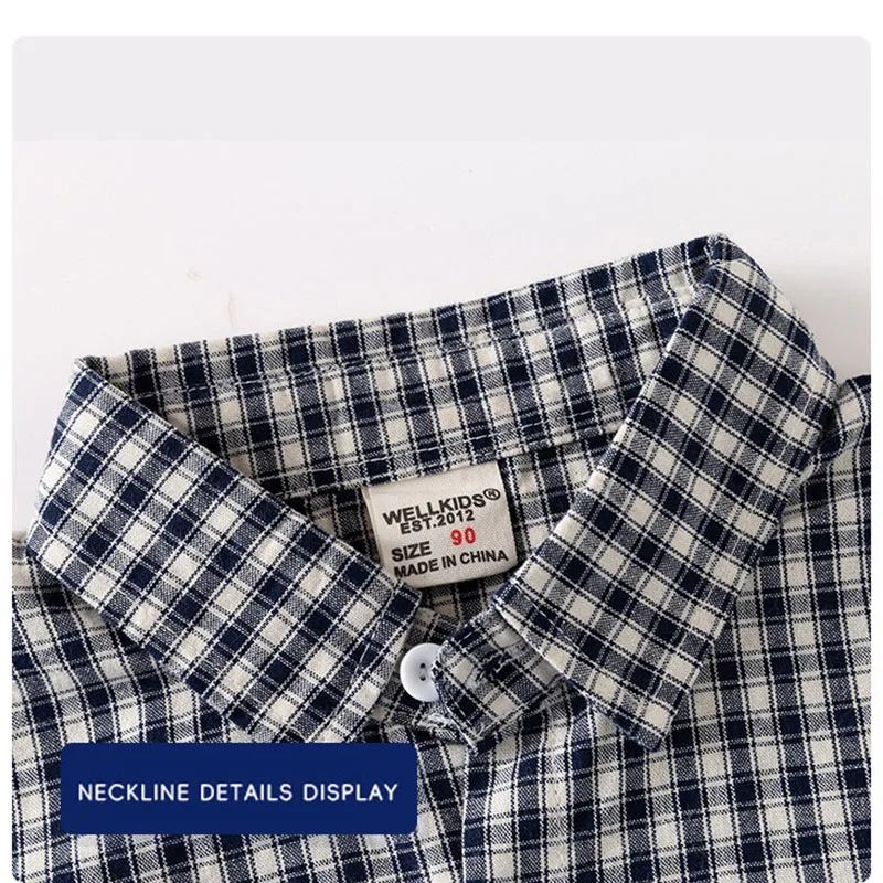 Conjunto infantil verano con camiseta polo y pantalón a cuadros para niño - imagen 5