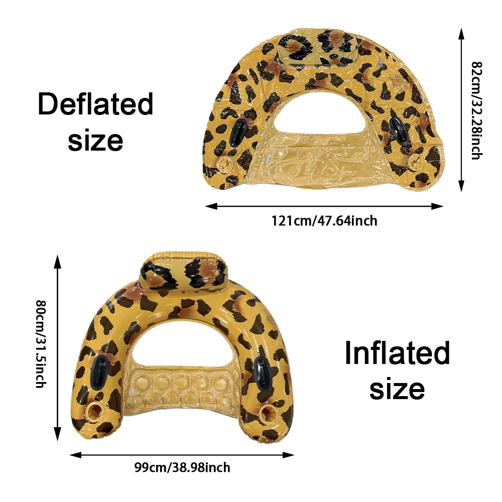 Silla flotante inflable para piscina y playa, asiento individual - imagen 4