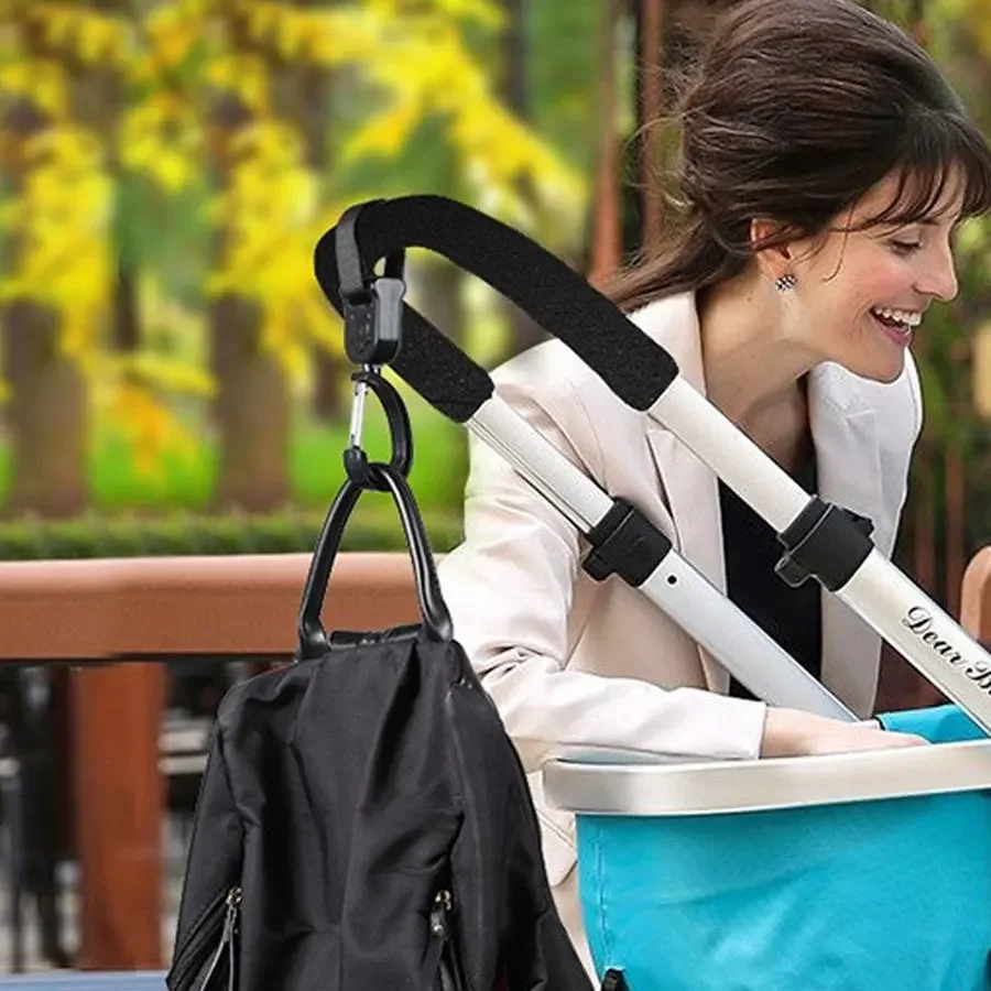 Ganchos para cochecito de bebé de nylon con giro 360° infantil - imagen 2