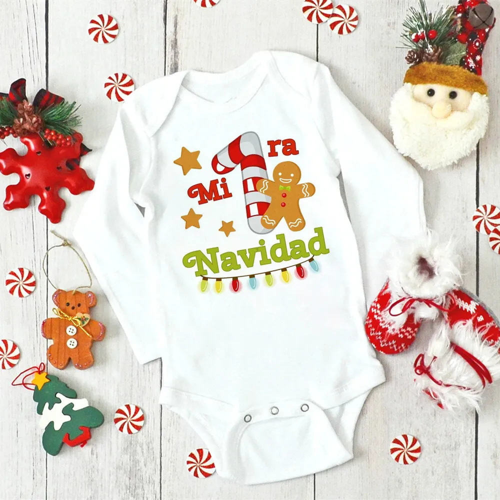 Body My First Christmas de Navidad para bebé recién nacido fiesta - imagen 2