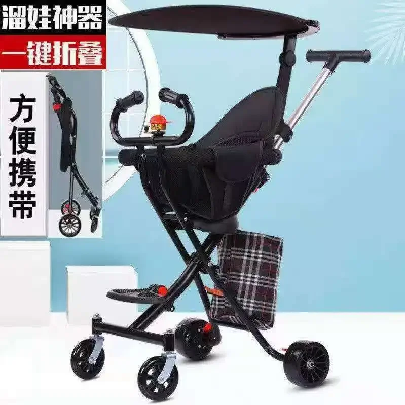 Andador plegable bidireccional con cochecito ligero regulable - imagen 2