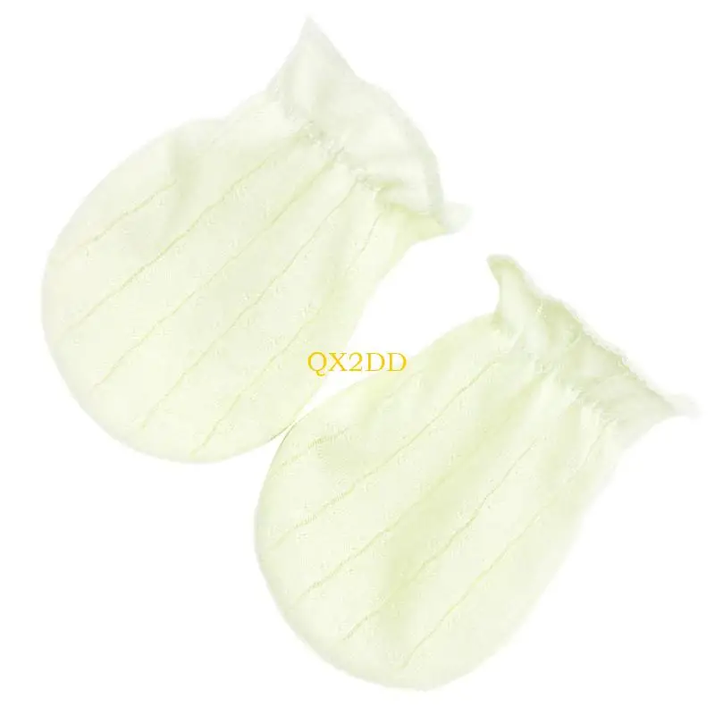 QX2D Manoplas de algodón suaves para recién nacidos, ligeras