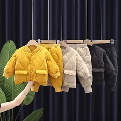 Conjunto chaqueta y pants infantil - Ropa cálida para otoño invierno