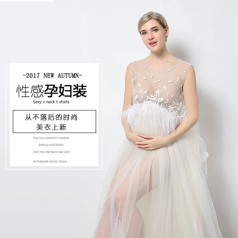 Vestido de maternidad largo elegante para sesión fotográfica