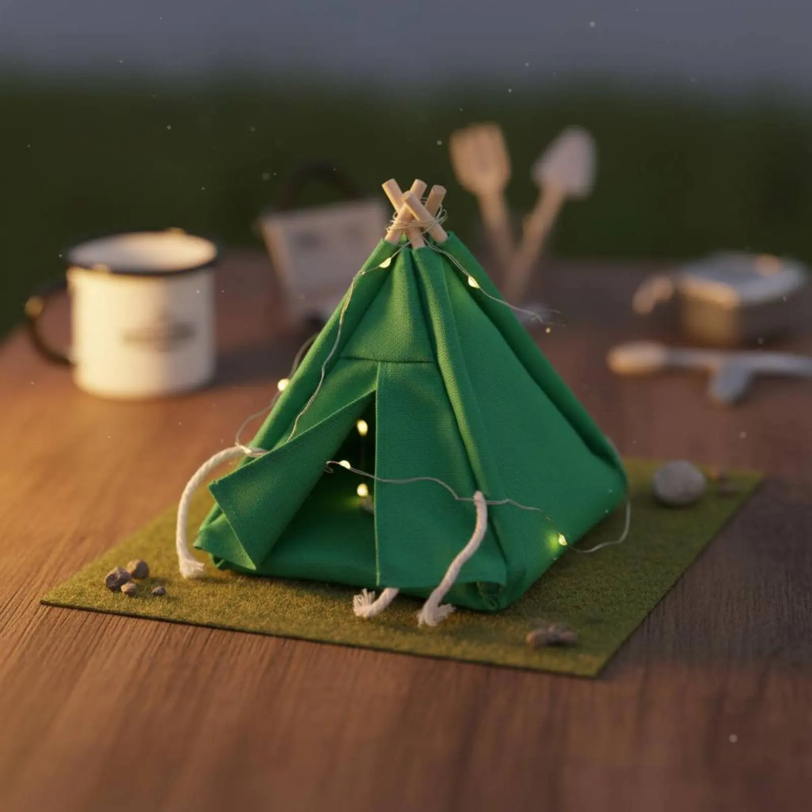 Tienda de campaña infantil para montar con luces realistas - imagen 2