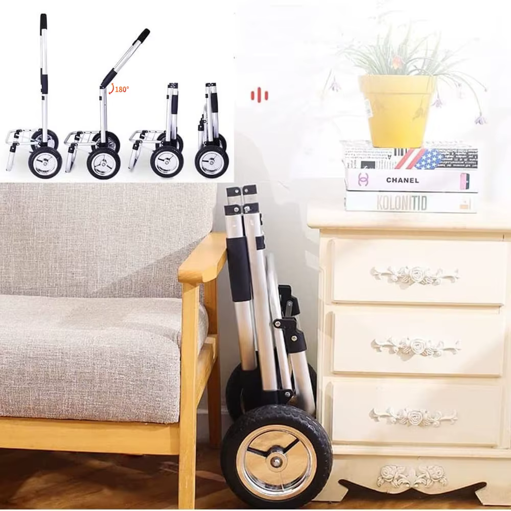 Carrito de compra plegable con bolsa extraíble y ruedas - imagen 4