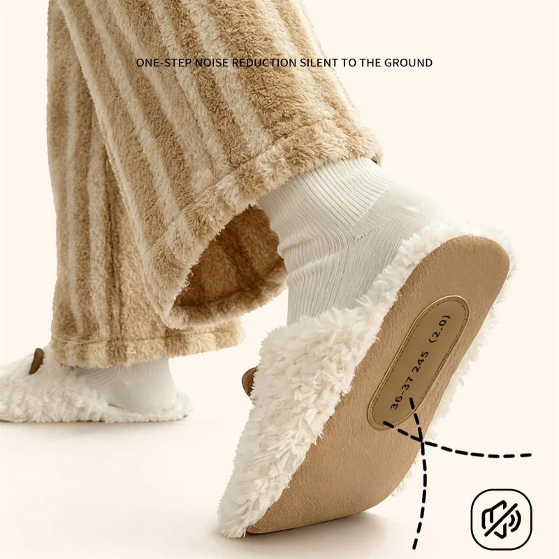 Pantuflas de felpa con orejas de perro – Cálidas para casa Invierno - imagen 3