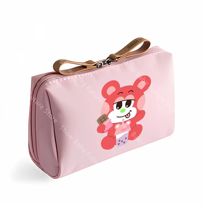 Bolsa de maquillaje RIIZE K-pop Wave con cierre portátil