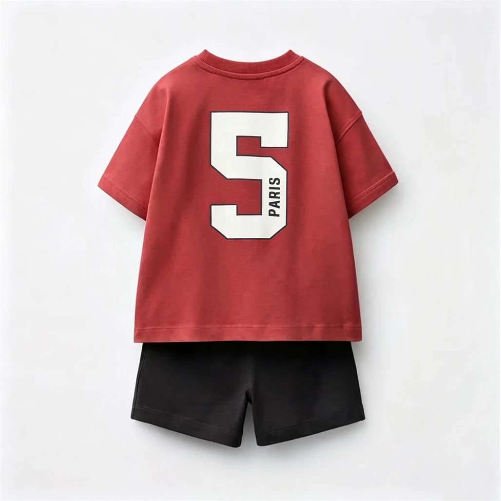 Conjunto verano niño camiseta manga corta y pantalón corto - imagen 4