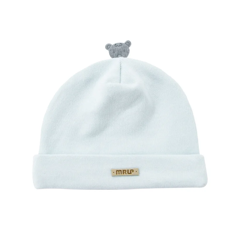 Gorro algodón suave con diseño oso para bebé recién nacido – Primavera/Otoño - imagen 3