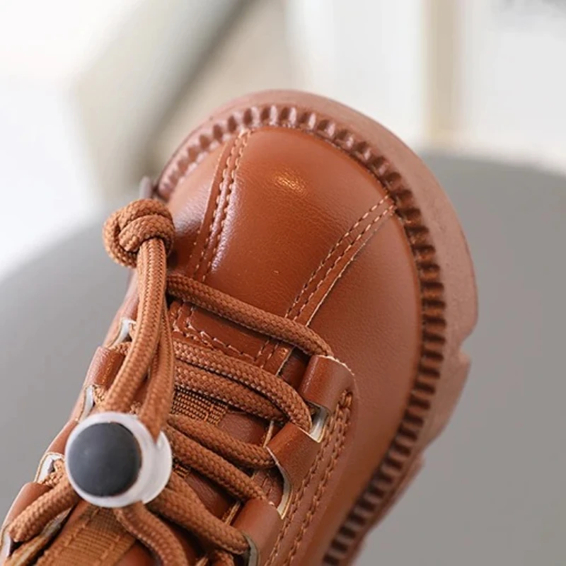 Botines infantiles con cordones de goma suave para otoño-invierno - imagen 5