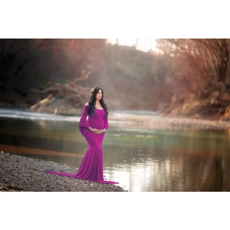Vestido de algodón para sesión de fotos de embarazo