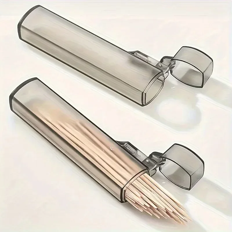 Estuche portátil vvocci para palillos de dientes transparente - imagen 5
