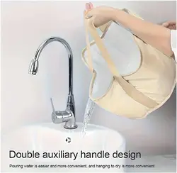 Bañera de bebé plegable aislada con asas, sin electricidad ni olor