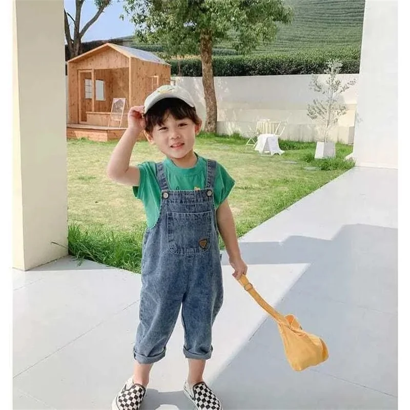 Monos de mezclilla para niños y bebés Moda vaquera primavera y otoño