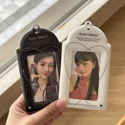 Portafotos infantil estilo K-pop con llavero y funda protectora