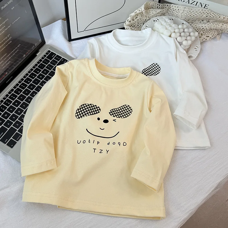 Camiseta de algodón de manga larga con cuello redondo - imagen 3