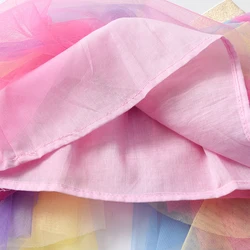 DXTON Falda tutú de tul para ballet niña – Color degradado