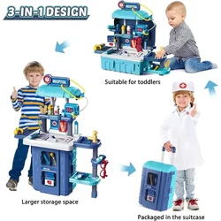 Maletín de médico infantil con estetoscopio para juego de rol