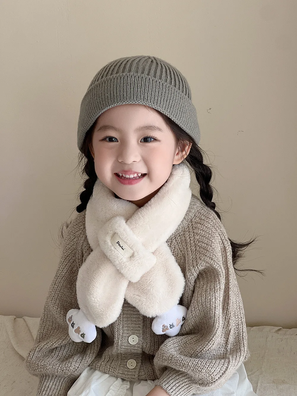 Bufanda de piel estilo coreano para bebés