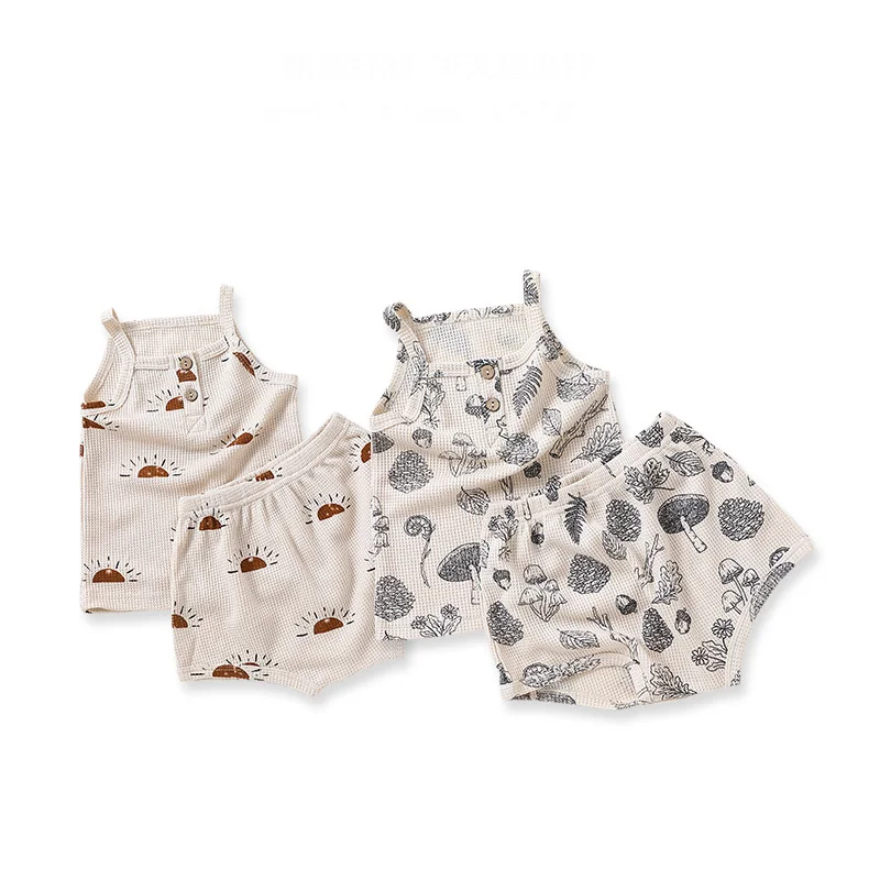 Conjunto verano Milangel para bebé – Camisola de gofres con shorts - imagen 3