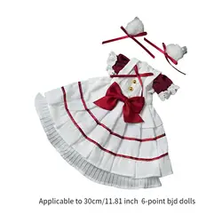 Vestido para muñecas con diadema y accesorios de tela