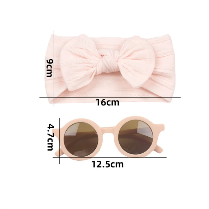 Diadema de algodón ancha con lazo Bowknot para niños y niñas - imagen 3