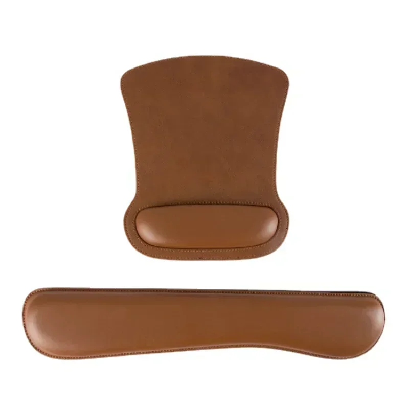 Alfombrilla ergonómica de cuero con soporte para muñeca – Oficina y hogar