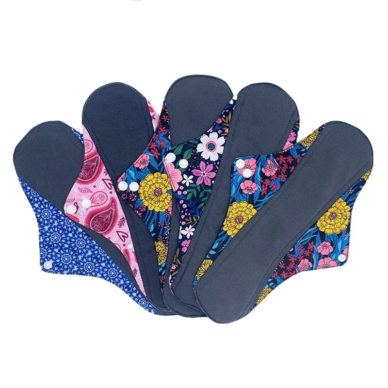 Toallas menstruales reutilizables de bambú lavables para noche y día - imagen 5