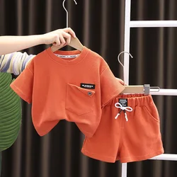 Conjunto deportivo de algodón para niño – Camiseta y shorts de verano