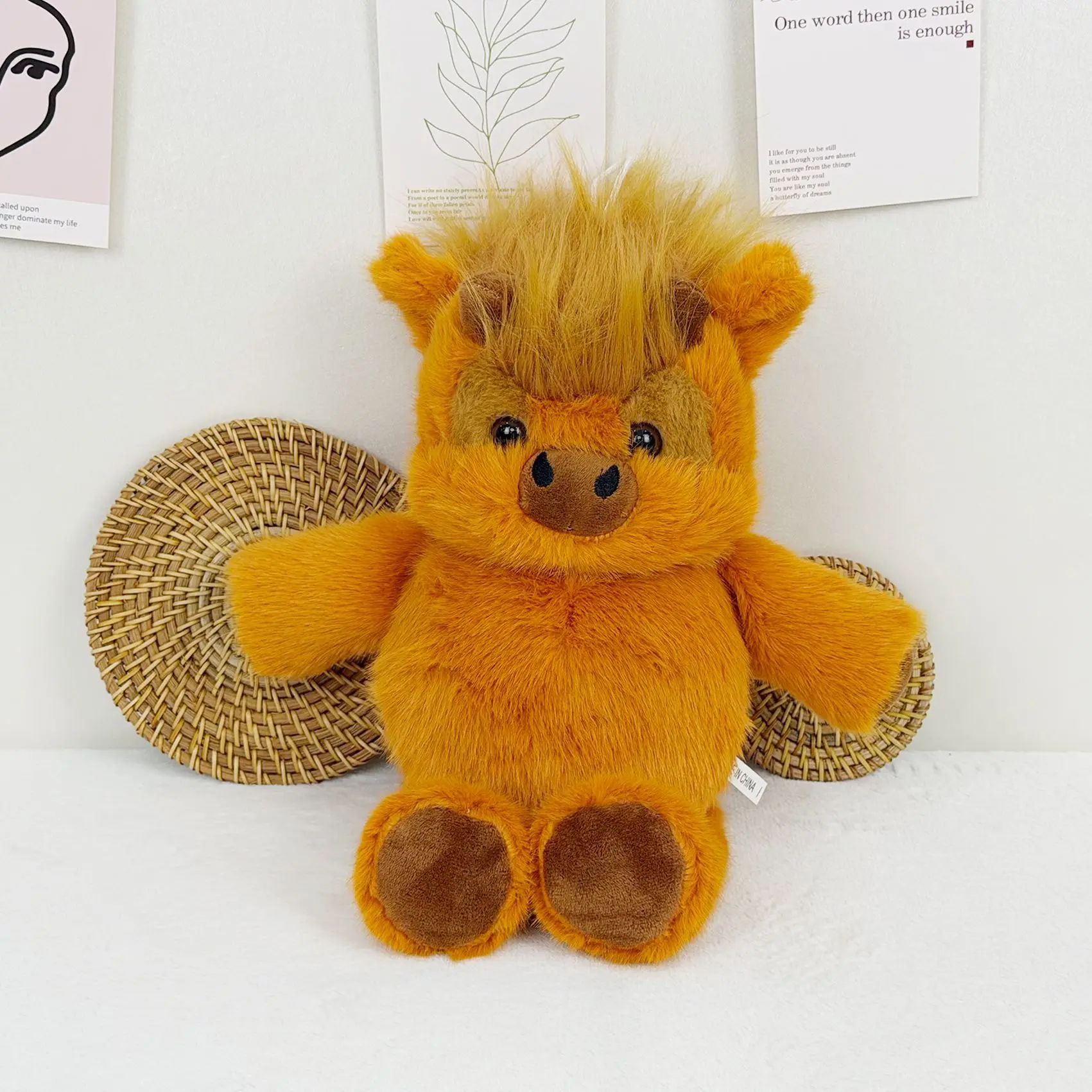 Peluche vaca Highland suave de tela premium, compañero reconfortante - imagen 4