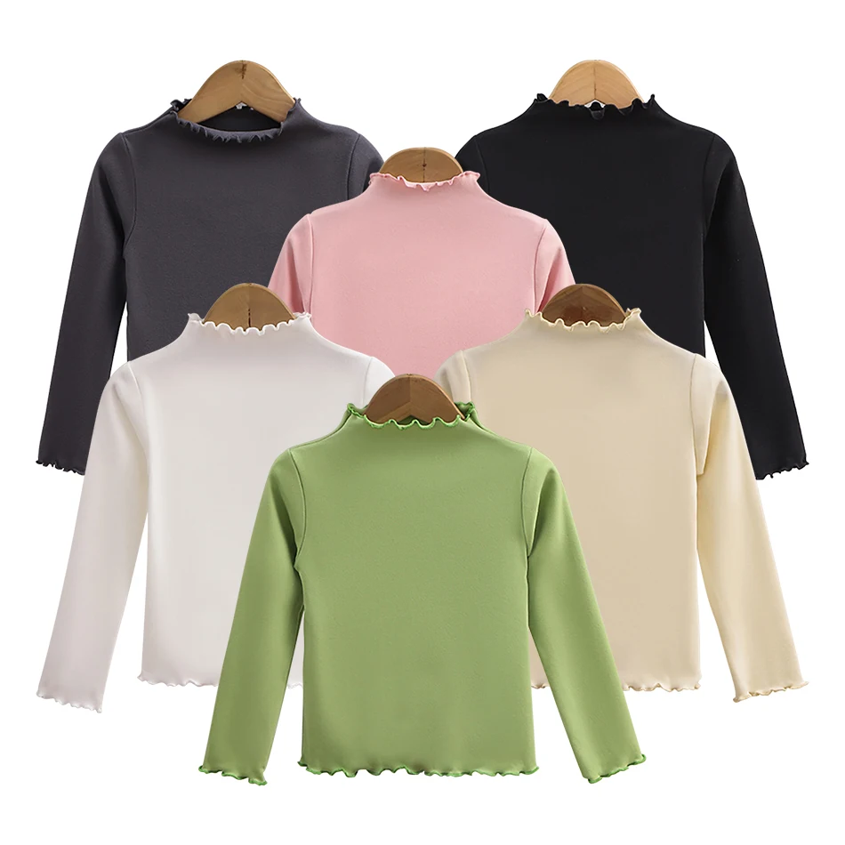 Base Camiseta manga larga niña con borde de hongo negro - imagen 3