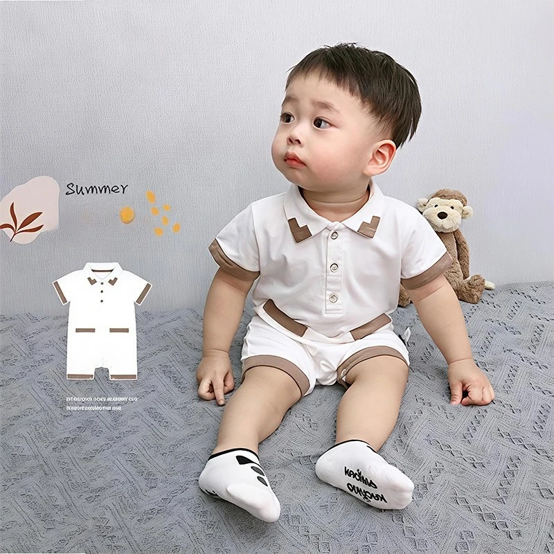 Body manga corta verano bebé niño algodón transpirable
