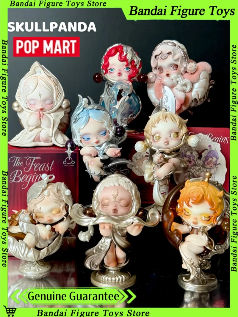 Popmart Skullpanda figura de caja ciega coleccionable para niños
