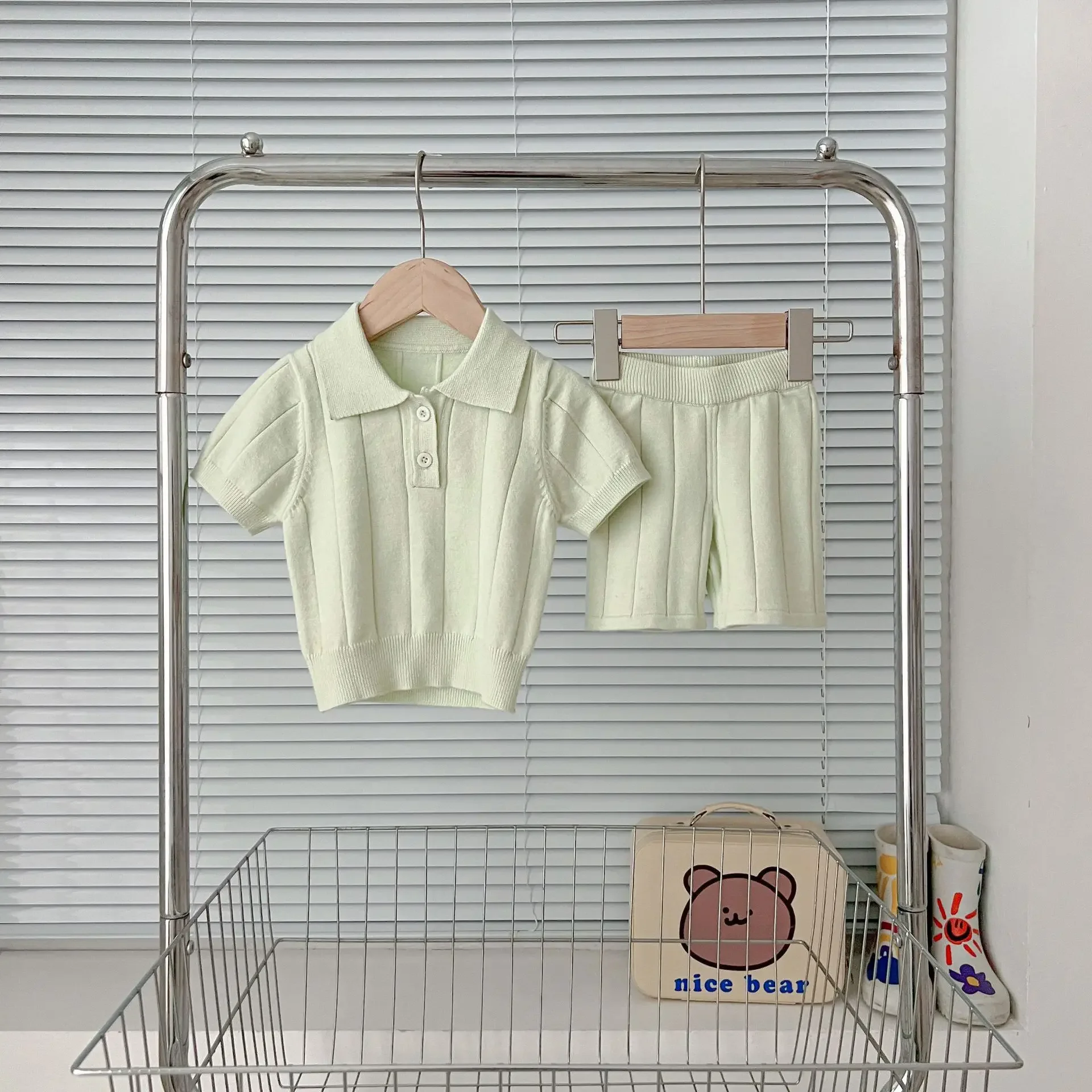INS jersey de punto tipo polo de manga corta para niños - imagen 5